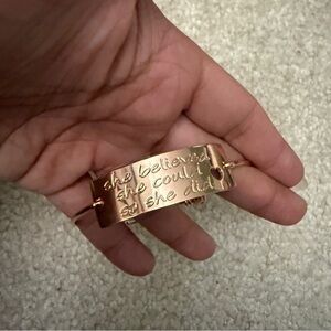 Baubelle Gold Bracelet Heart Charm fashion